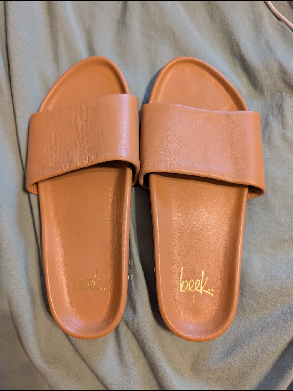 Beek Pelican Leather Platform Sandals